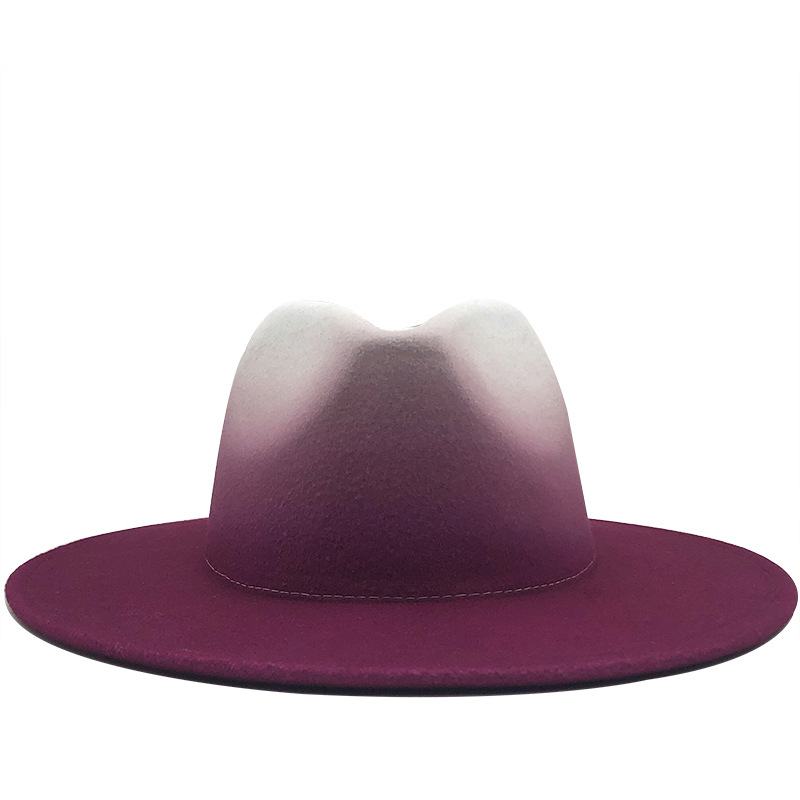 Vintage Women Men Wool Felt Trilby Fedora Hats Gentleman Wide Brim Elegant Gradient For Lady Winter Jazz Cowboy Caps
Vintage Women Men Wool Felt Trilby Fedora Hats Gentleman Wide Brim Elegant Gradient For Lady Winter Jazz Cowboy Caps