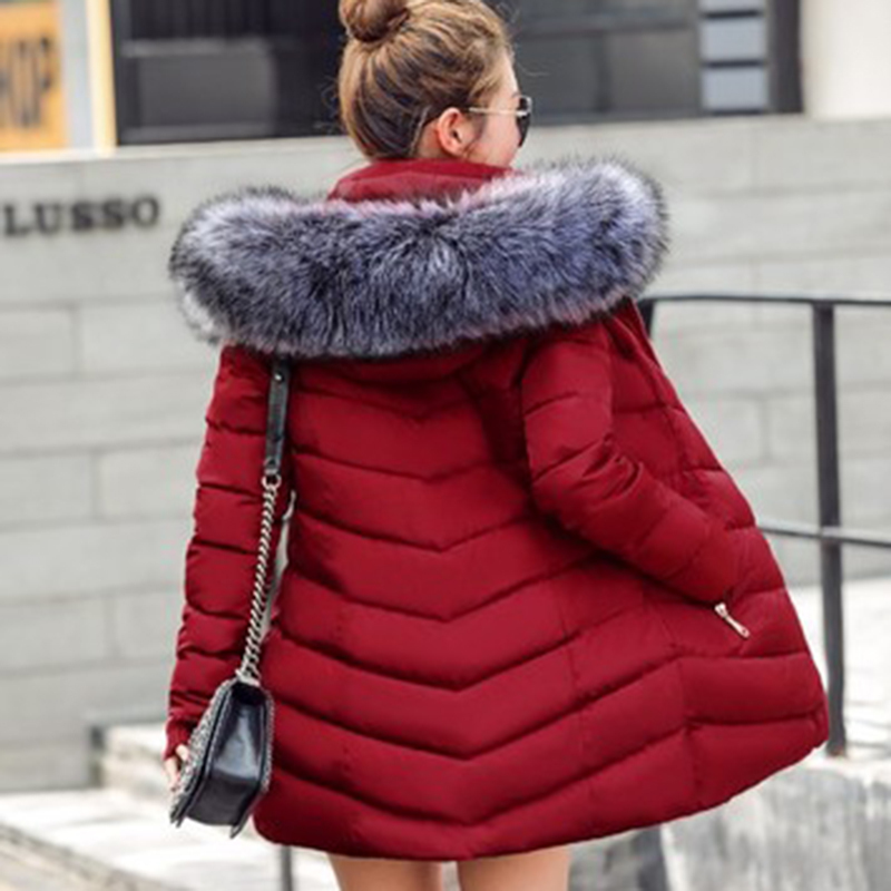 ZOGAA Artificial raccoon fur collar winter jacket women Winter And Autumn Wear High Quality Parkas Outwear Women Long Coats 201017