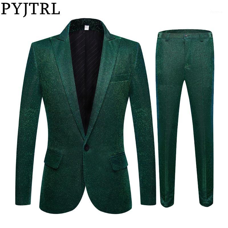 PYJTRL Fashion Shiny Green Blue Purple 2 Pieces Set Wedding Suits For Men Party Prom Tuxedos DJ Singers Costume Homme Chorus1
PYJTRL Fashion Shiny Green Blue Purple 2 Pieces Set Wedding Suits For Men Party Prom Tuxedos DJ Singers Costume Homme Chorus1