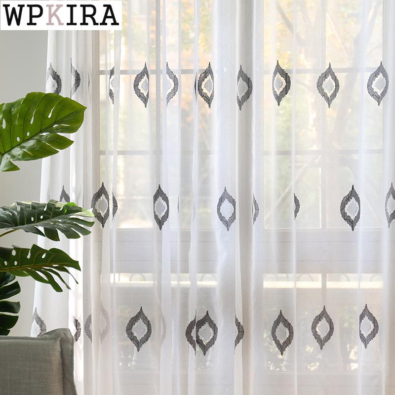 Modern Geometric Curtain for Living Room Embroidery Voile Sheer Fabric for Kitchen Balcony Tulle Drape French Windows S576#C, Color 04 tulle
Modern Geometric Curtain for Living Room Embroidery Voile Sheer Fabric for Kitchen Balcony Tulle Drape French Windows S576#C, Color 04 tulle