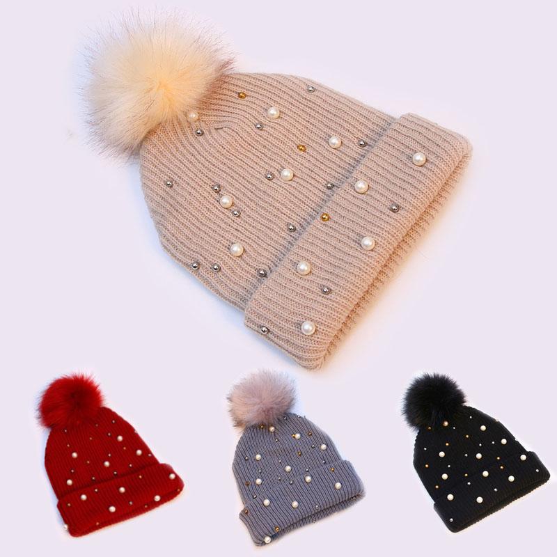 Fashion Pompom Knotted Wool Hat With Pearls Beads Caps For Women's Caps For Winter Beanies Casual Beanies Bonnet, Red
Fashion Pompom Knotted Wool Hat With Pearls Beads Caps For Women's Caps For Winter Beanies Casual Beanies Bonnet, Red