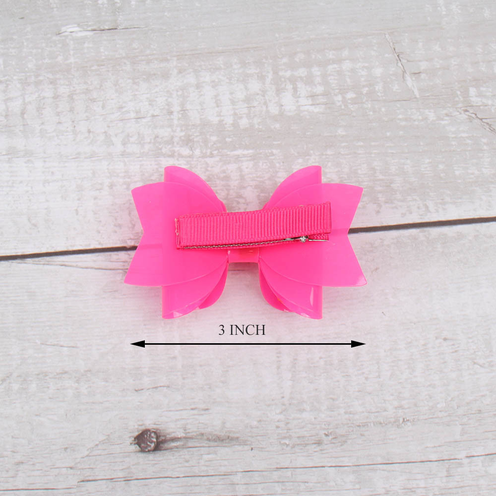 CN 8 Pcs/lots 3" Waterproof Hairgrips Jelly Bows Hairbows Hairpins Dance Party Hair Clip Swimming Pool Bows Hair Accessories LJ201226