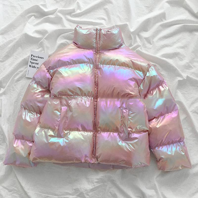 Waterproof Coat Cotton Glossy Down Parkas Women Warm Jacket For Winter 201125