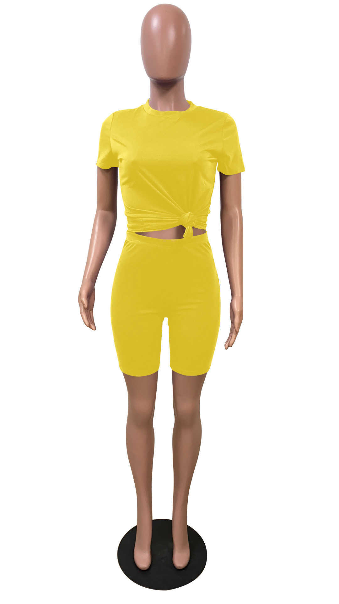 tracksuits Fashion casual suit round neck short sleeve suit women sports jogging suits 2 piece set S-5XL