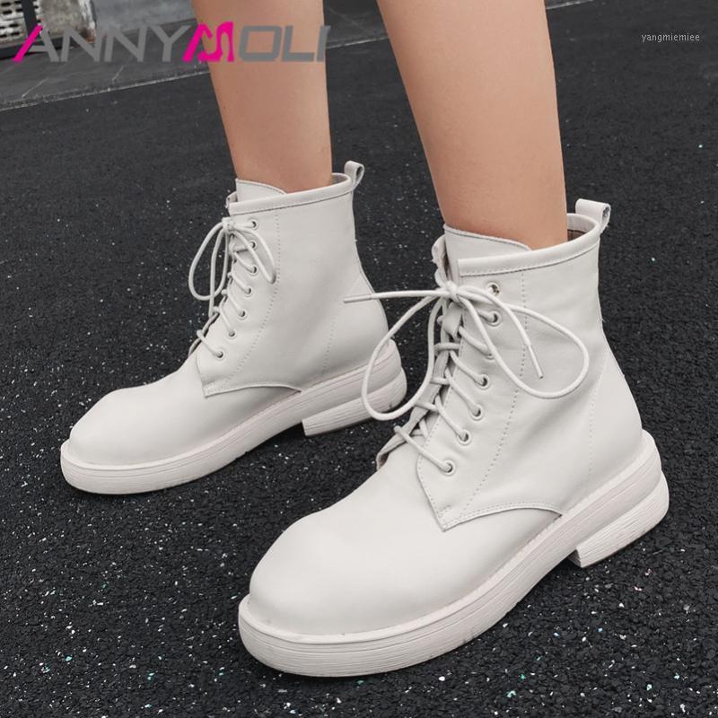 ANNYMOLI Motorcycle Boots Women Shoes Genuine Leather Platform Mid Heel Ankle Boots Lace Up Thick Heels Short Boot Autumn Winter1, White synthetic lin
ANNYMOLI Motorcycle Boots Women Shoes Genuine Leather Platform Mid Heel Ankle Boots Lace Up Thick Heels Short Boot Autumn Winter1, White synthetic lin