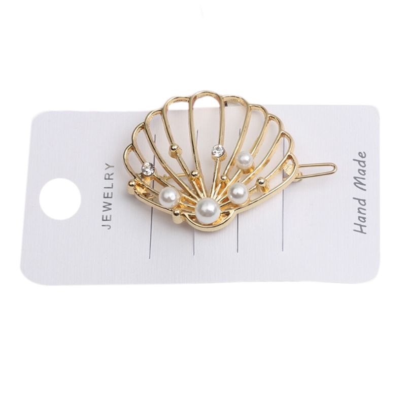 Ocean Style Metal Alloy Gold Hair Clips Women Hollow Seashell Conch Hair Styling Barrette Faux Pearl Rhinestone Duckbill Hairpin
Ocean Style Metal Alloy Gold Hair Clips Women Hollow Seashell Conch Hair Styling Barrette Faux Pearl Rhinestone Duckbill Hairpin