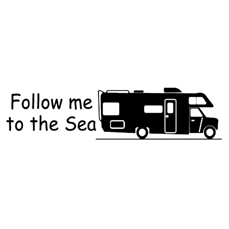 17*4.1cm Caravaners & Motorhome Owners Vinyl Decal/Sticker "Follow Me To The sea"Car Styling Car Sticker, Color
17*4.1cm Caravaners & Motorhome Owners Vinyl Decal/Sticker "Follow Me To The sea"Car Styling Car Sticker, Color