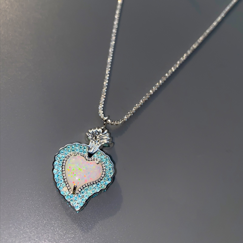 Star Same Radiant Heart Silver Sterling 925 Scintillating Collar Glitter Clavicle Chain Element for Man and Woman 98pb
Star Same Radiant Heart Silver Sterling 925 Scintillating Collar Glitter Clavicle Chain Element for Man and Woman 98pb