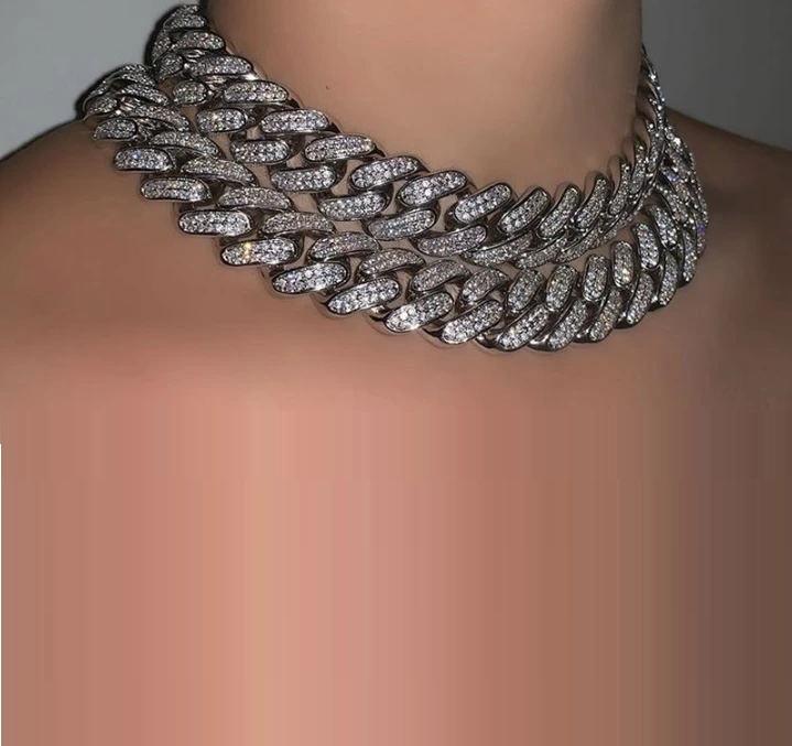 Women Hip Hop Iced Out Bling Pave Rhinstones Chain Necklace Fashion CZ Miami Cuban Chains Necklaces Hiphop for Unisex Jewelry
Women Hip Hop Iced Out Bling Pave Rhinstones Chain Necklace Fashion CZ Miami Cuban Chains Necklaces Hiphop for Unisex Jewelry