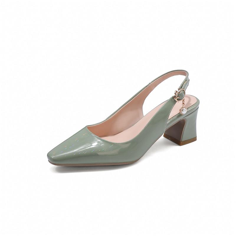 ASUMER 2020 plus size 33-48 single shoes newest women pumps buckle pearl spring summer simple dress office shoes ladies1