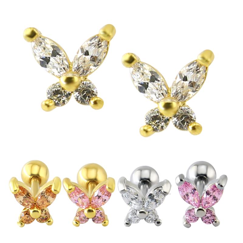 1 pair Stainless Yellow Baby Earrings Clear Butterfly Zircon CZ Anti-Allergic Stud Earrings Jewelry for Children Girls Baby Kids
1 pair Stainless Yellow Baby Earrings Clear Butterfly Zircon CZ Anti-Allergic Stud Earrings Jewelry for Children Girls Baby Kids