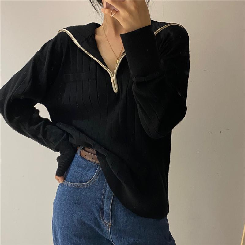 Women's new 2020 autumn and winter ins handsome fashion zipper turtleneck sweater Slim fit lazy casual slim top all-match, The picture color
Women's new 2020 autumn and winter ins handsome fashion zipper turtleneck sweater Slim fit lazy casual slim top all-match, The picture color