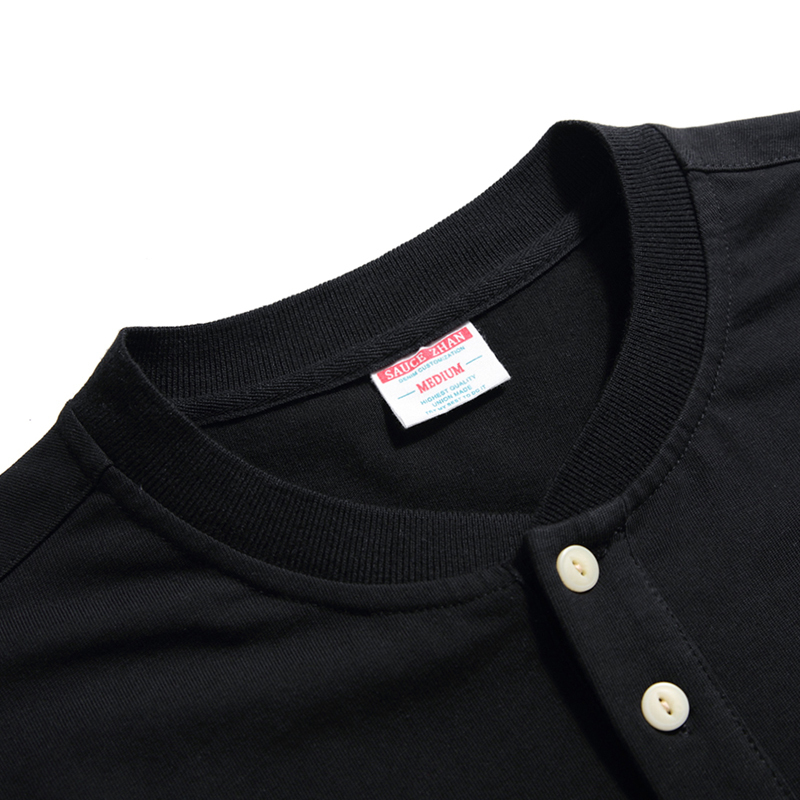 SauceZhan Thich Long Sleeve T-shirt Men T Shirt Mens T Shirts Fashion Henry Collar Shirt Men Solid Man T-shirt henry collar 201202