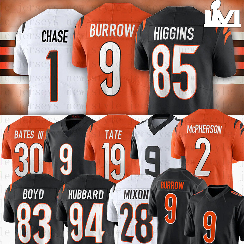 9 Joe Burrow Jersey Ja'Marr Chaser Football Jerseys Evan McPherson Tee Higgins Joe Mixon Tyler Boyd Jessie Bates Sam Hubbard Boomer Esiason Wilson, Men(meng hu)
9 Joe Burrow Jersey Ja'Marr Chaser Football Jerseys Evan McPherson Tee Higgins Joe Mixon Tyler Boyd Jessie Bates Sam Hubbard Boomer Esiason Wilson, Men(meng hu)