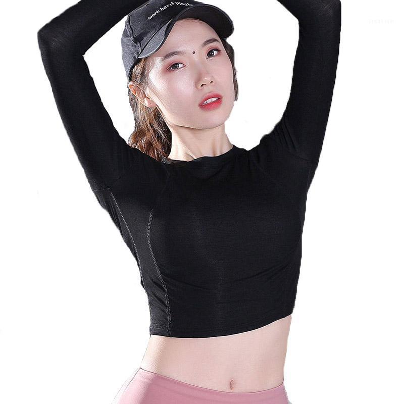 Long Sleeve Yoga Top Women Solid Color Cropped Sport T Shirts High Elastic Tight Gym Tops Running Fitness Sportswear1, Black
Long Sleeve Yoga Top Women Solid Color Cropped Sport T Shirts High Elastic Tight Gym Tops Running Fitness Sportswear1, Black