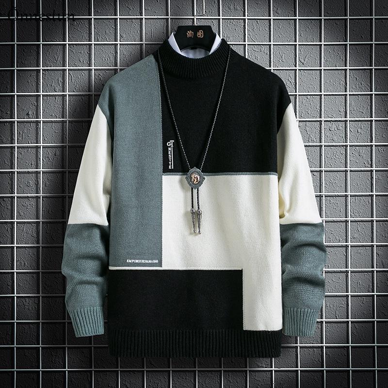 Onnestun Sweater Men New Winter High quality Stitching design Men's Sweater Long sleeve Knitted Pullover Casual Man Tops, Black
Onnestun Sweater Men New Winter High quality Stitching design Men's Sweater Long sleeve Knitted Pullover Casual Man Tops, Black