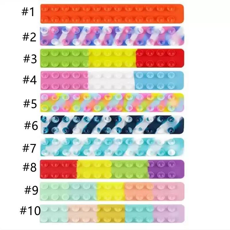 Fidget Squidopop Suction Cup Toy Rectangular Pat Silicone Sheet Children's Decompression Squeeze Toy Compression and soft