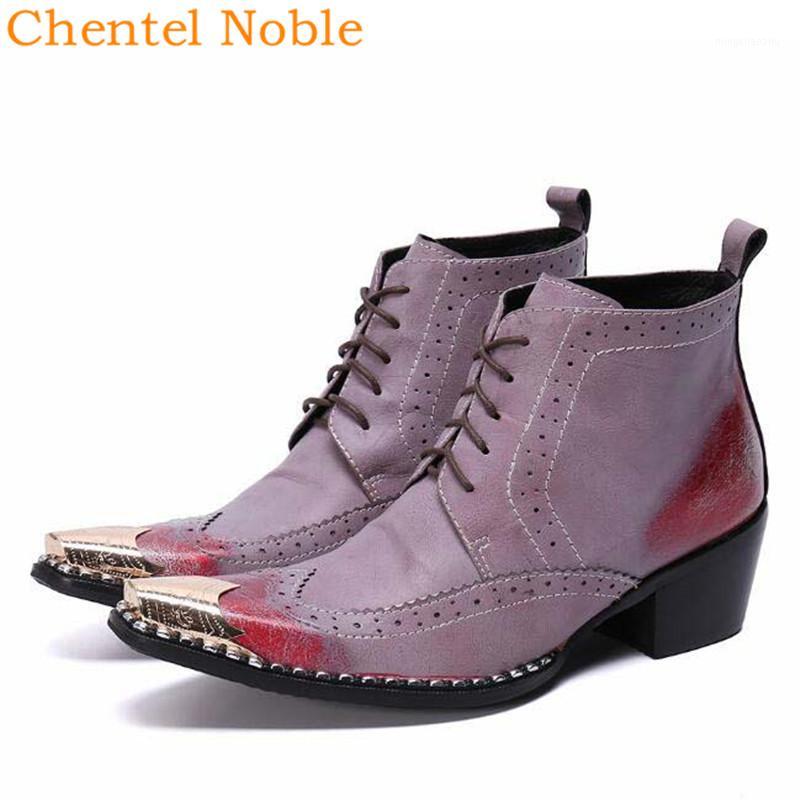 Chentel Leather Metal Decoration Ankle Boots Men Pointed Toe Lace-Up Shoes Men Booties Shoes Med Heel Two Style Big Size1, As picture
Chentel Leather Metal Decoration Ankle Boots Men Pointed Toe Lace-Up Shoes Men Booties Shoes Med Heel Two Style Big Size1, As picture
