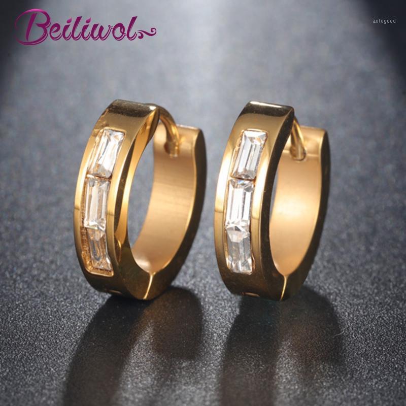 Charm Beiliwol Trendy Hoop Earrings For Women Gold-Color 316L Stainless Steel Square Cubic Zirconia Party Accessories Female Gift1
Charm Beiliwol Trendy Hoop Earrings For Women Gold-Color 316L Stainless Steel Square Cubic Zirconia Party Accessories Female Gift1
