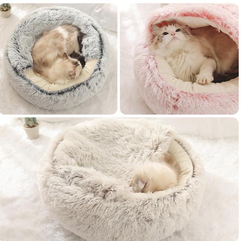 Semi-enclosed Plush Cats Nest Deep Sleep Little Dogs Bed House Kitten Puppy Lounger Sofa Cozy Round Pet Kennel 
Semi-enclosed Plush Cats Nest Deep Sleep Little Dogs Bed House Kitten Puppy Lounger Sofa Cozy Round Pet Kennel