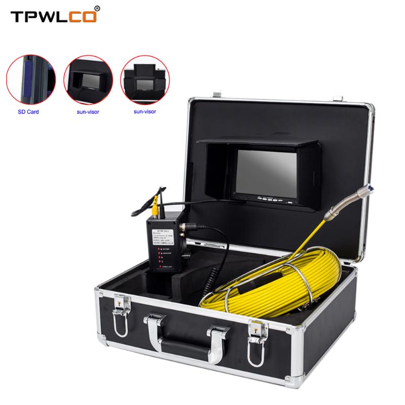 7 inch TFT-LCD 17mm Drain Vision Sewer Camera Inspections with 6pcs LED Light Pipe Pipeline Industrial Endoscope 20M Cable
7 inch TFT-LCD 17mm Drain Vision Sewer Camera Inspections with 6pcs LED Light Pipe Pipeline Industrial Endoscope 20M Cable