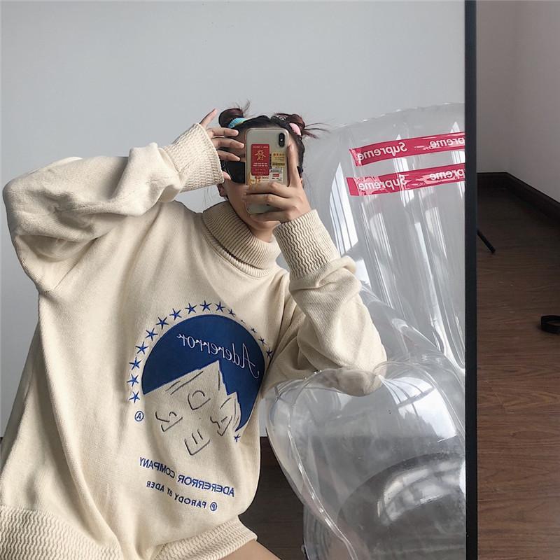 Men's Sweaters 2021 Winter Turtleneck Ader Error Sweater Men Woman High Quality Fashion Casual Company Logo Crewneck Adererror Sweatshirts