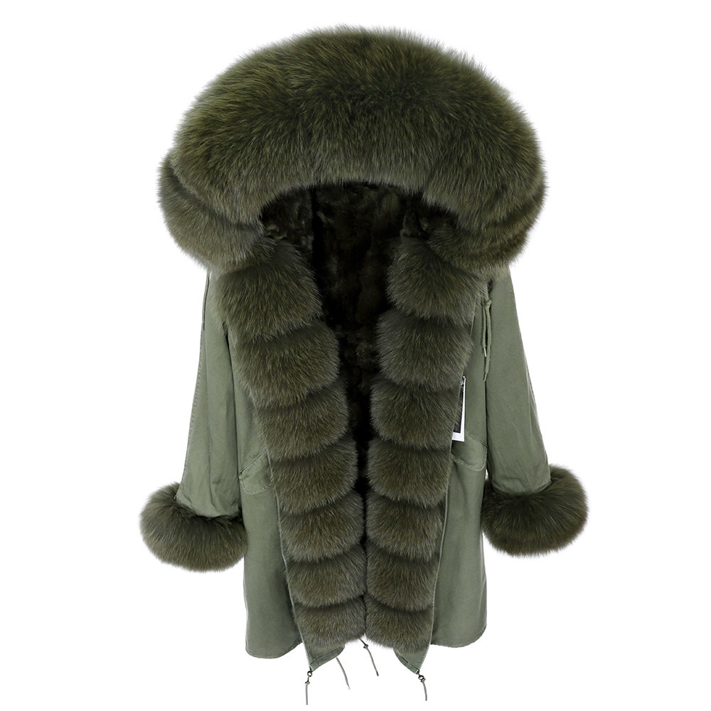 2021 New Winter On-the-knee Fox Collar Rabbit Fur Coat Detachable Lining Large Size Female Overcoat QINA
2021 New Winter On-the-knee Fox Collar Rabbit Fur Coat Detachable Lining Large Size Female Overcoat QINA