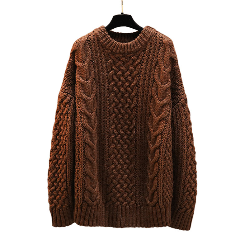 Spring Men's Pullover Sweater Soft Comfortable Wool Sweater coat Thick warm Hand-knitted High Quality Beige Men's Sweater 201022