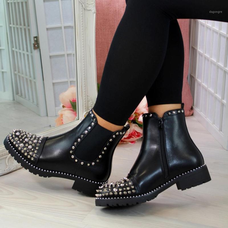 DORATASIA Women Designer Brand Classic Shoes Casual Boots Women Rivet Fashion Round Toe Slip On Winter Boots1, Black pu
DORATASIA Women Designer Brand Classic Shoes Casual Boots Women Rivet Fashion Round Toe Slip On Winter Boots1, Black pu