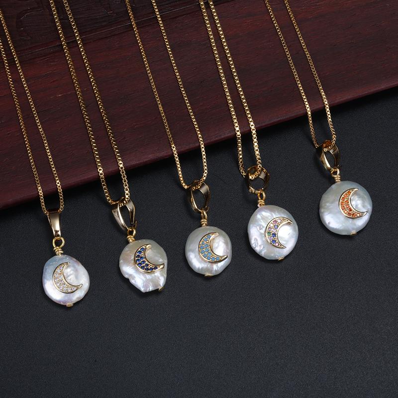multi cz paved tiny crescent new moon charm freshwater pearl bead chic gold link chain pendant choker necklace collier for women
multi cz paved tiny crescent new moon charm freshwater pearl bead chic gold link chain pendant choker necklace collier for women