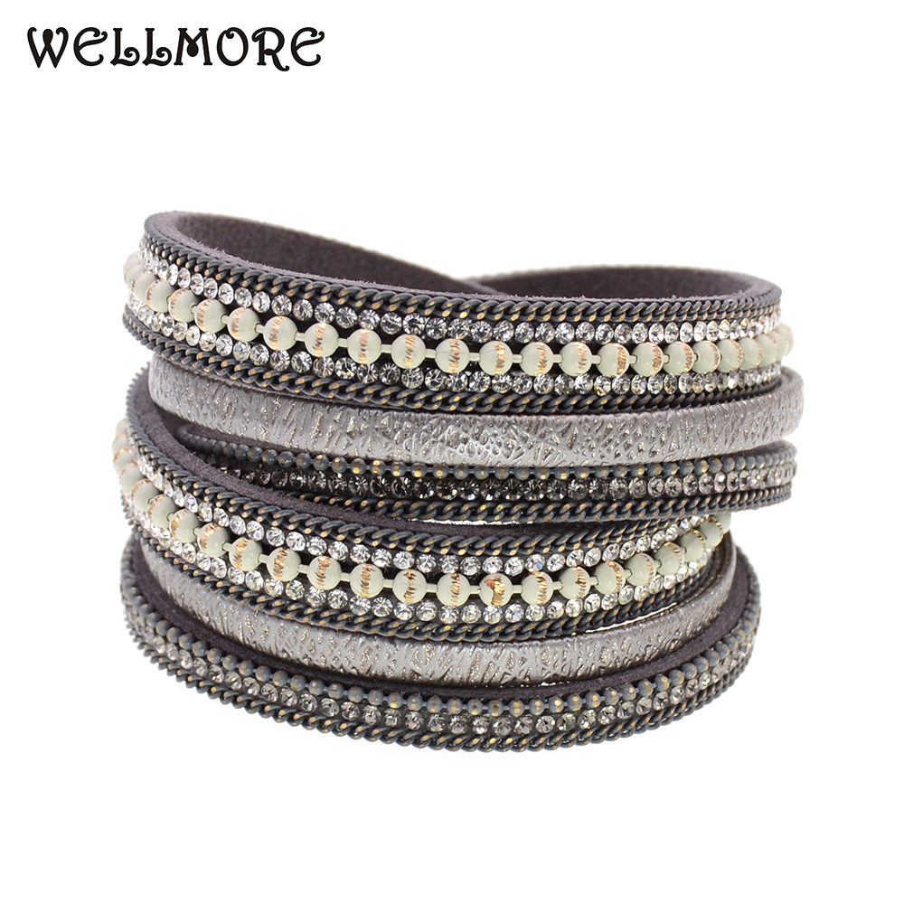 WELLMORE leather bracelet charm bracelets for women Trendy Bohemian bracelets wholesale jewelry beads drop shipping
WELLMORE leather bracelet charm bracelets for women Trendy Bohemian bracelets wholesale jewelry beads drop shipping