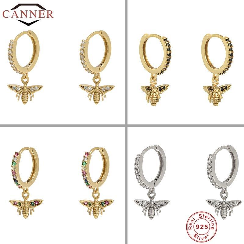 Hoop & Huggie CANNER European And American Real 925 Sterling Silver Cute Bee Star Earrings For Women Circle Earings Girls Earring Jewelry
Hoop & Huggie CANNER European And American Real 925 Sterling Silver Cute Bee Star Earrings For Women Circle Earings Girls Earring Jewelry