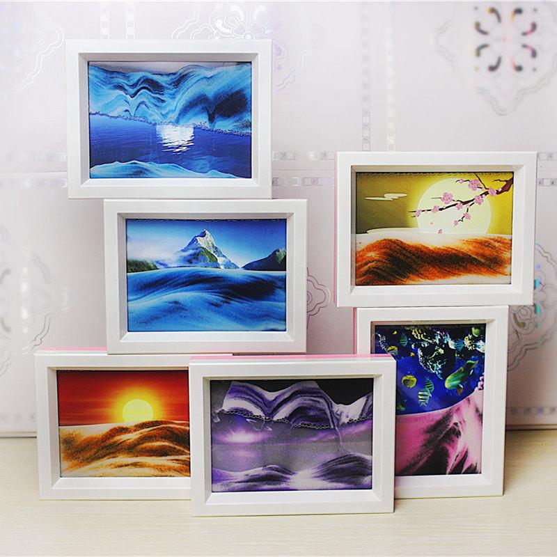 Moving Sand Picture Frame Desktop Home Ornaments Creative Plastic Color Sand Glass Transparent Liquid Changeable Painting Gifts
Moving Sand Picture Frame Desktop Home Ornaments Creative Plastic Color Sand Glass Transparent Liquid Changeable Painting Gifts