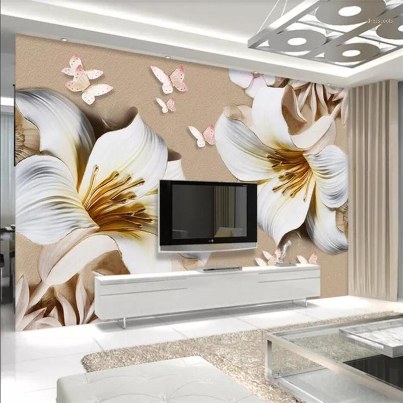 Custom wallpaper 3d photo murals embossed lily magnolia restaurant TV background wall papers home decor papier peint wall paper1, As pic
Custom wallpaper 3d photo murals embossed lily magnolia restaurant TV background wall papers home decor papier peint wall paper1, As pic