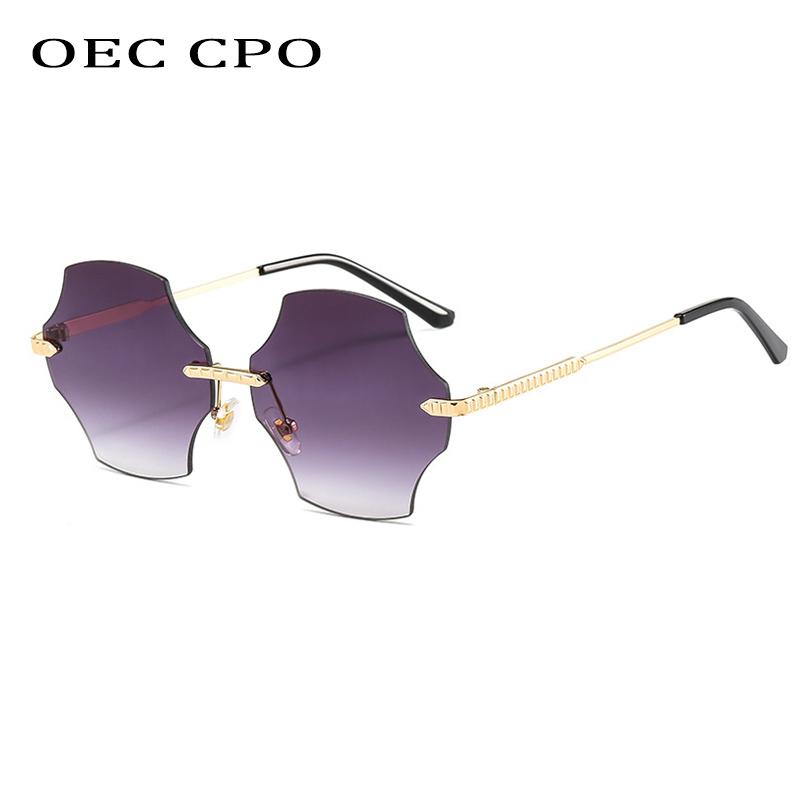 Sunglasses OEC CPO Vintage Irregular Rimless Women Brand Designer Frameless Sun Glasses Female Eyewear UV400
Sunglasses OEC CPO Vintage Irregular Rimless Women Brand Designer Frameless Sun Glasses Female Eyewear UV400