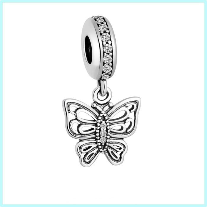 100% 925 Sterling Silver Vintage Openwork Butterfly Pendant Bead Bead Fits European Style Jewelry Charm Bracelets
100% 925 Sterling Silver Vintage Openwork Butterfly Pendant Bead Bead Fits European Style Jewelry Charm Bracelets