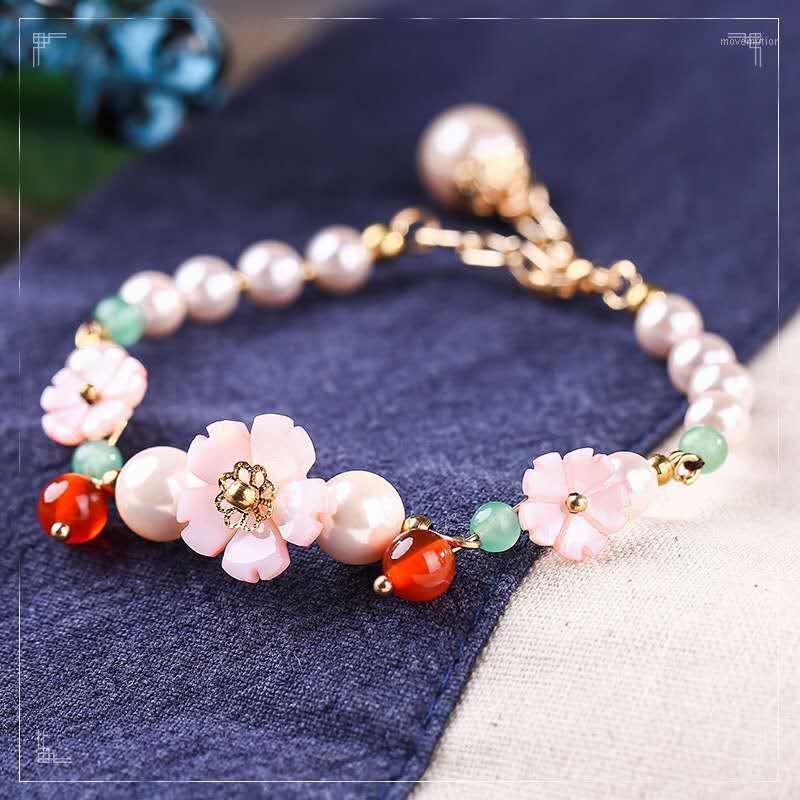 Ethnic Style Pink Shell Flowers Initial Charms Beaded Bracelets Natural Stones Meo Jewellery Bangle For Girls Women Gift Pulsera1 
Ethnic Style Pink Shell Flowers Initial Charms Beaded Bracelets Natural Stones Meo Jewellery Bangle For Girls Women Gift Pulsera1