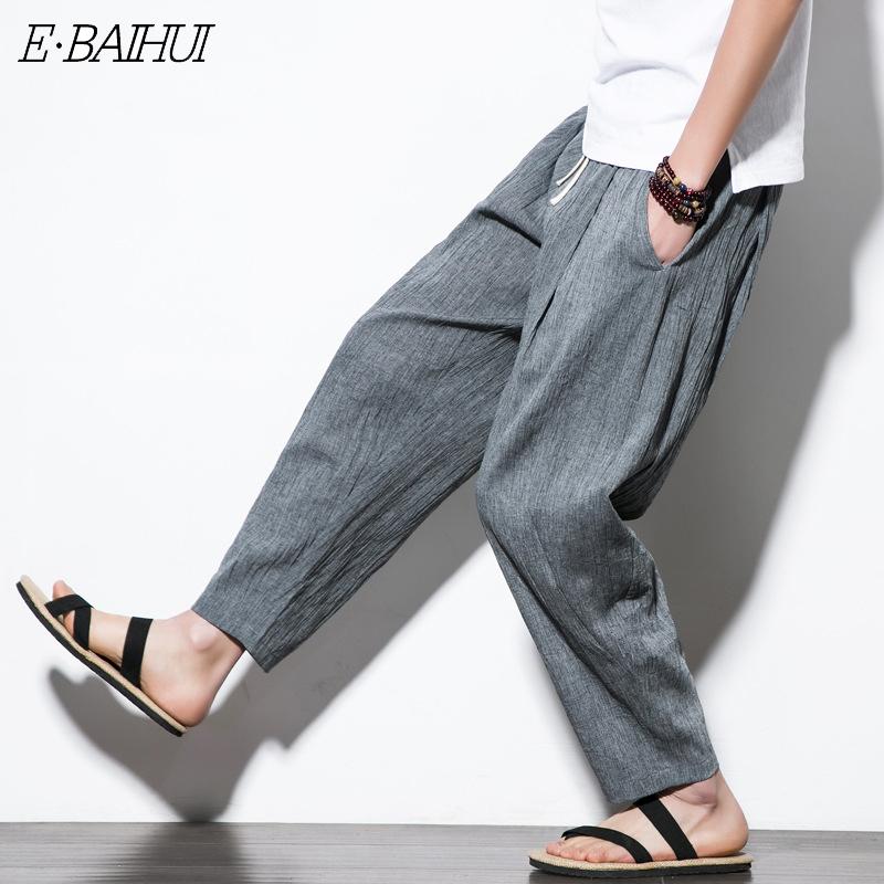 E-BAIHUI Casual Loose Pants Chinese Style Linen Summer Cropped Pants Straight Harem Men's -5XL, Black
E-BAIHUI Casual Loose Pants Chinese Style Linen Summer Cropped Pants Straight Harem Men's -5XL, Black