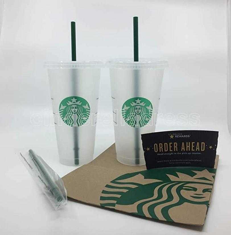 Starbucks 24OZ/710ml Reusable Venti Frosted Tumbler With Drinking Straws Ice Cold Drink Thick Plastic Cups For Coffee CappuccinoPX71PX71, As picture shows
Starbucks 24OZ/710ml Reusable Venti Frosted Tumbler With Drinking Straws Ice Cold Drink Thick Plastic Cups For Coffee CappuccinoPX71PX71, As picture shows