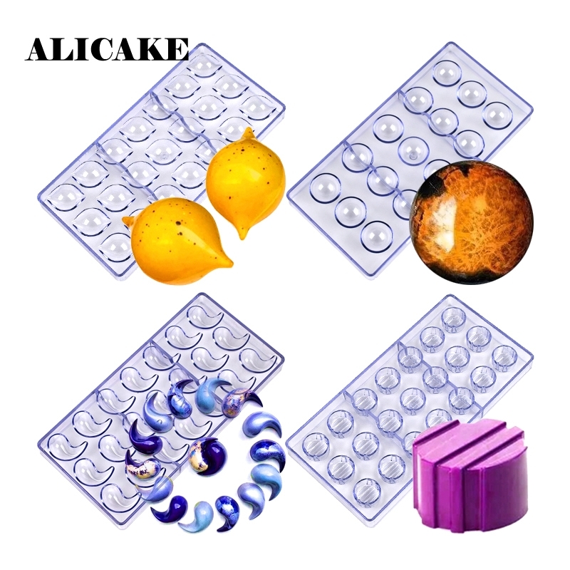 3D Chocolate Bar Mold Tray Plastic Sphere Ball Molds Chocolate Polycarbonate Form Mould for Chocolate Bakery Tool Baking Mould Y200618
3D Chocolate Bar Mold Tray Plastic Sphere Ball Molds Chocolate Polycarbonate Form Mould for Chocolate Bakery Tool Baking Mould Y200618