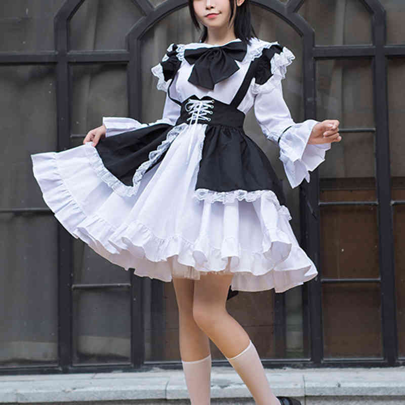 Theme Costume Dressed as a maid for man and woman, sexy anime costume in black white apron, gothic fluffy cosplay gowns 2DC2, 1# packing bag
Theme Costume Dressed as a maid for man and woman, sexy anime costume in black white apron, gothic fluffy cosplay gowns 2DC2, 1# packing bag