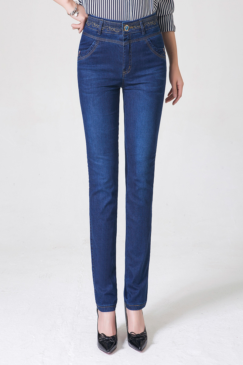 Jbersee Plus Size Women's High Waist Push up Jeans High Quality Women's Straight Jeans Washed Jeans Woman YZ2049 201105