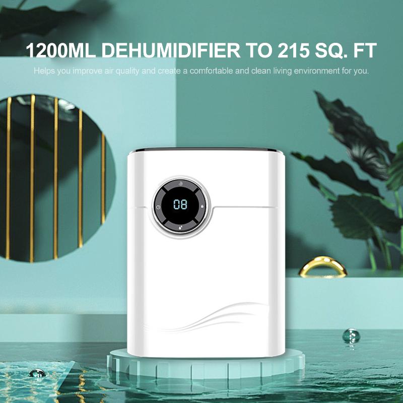 1200mL Dehumidifier to 215 Sq. Ft Portable Small air Dehumidifier Auto-off Protection Humidity Control Air Dryer
1200mL Dehumidifier to 215 Sq. Ft Portable Small air Dehumidifier Auto-off Protection Humidity Control Air Dryer