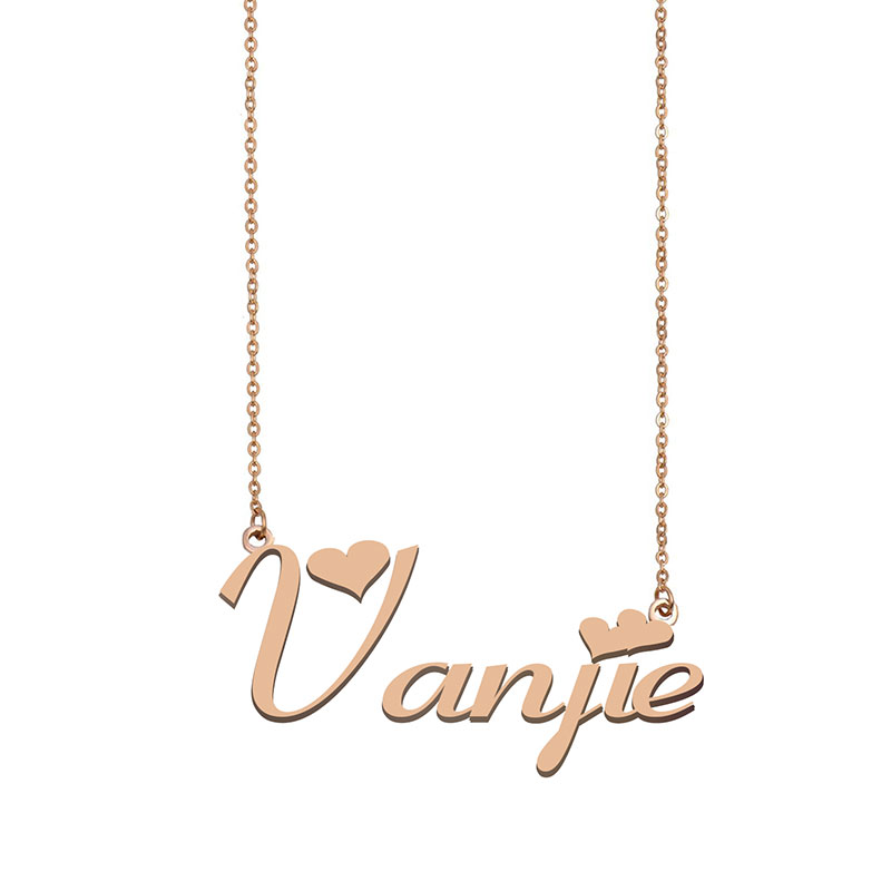Vanjie Name Necklace Custom Nameplate Pendant for Women Girls Birthday Gift Kids Best Friends Jewelry 18k Gold Plated Stainless Steel, Silver
Vanjie Name Necklace Custom Nameplate Pendant for Women Girls Birthday Gift Kids Best Friends Jewelry 18k Gold Plated Stainless Steel, Silver