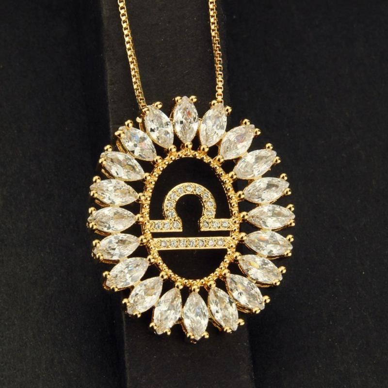 Luxury Zircon Constellation Pendant Necklace for Women Lady Horoscope Star Astrology Zodiac Sign Necklace Initial Jewelry MN287
Luxury Zircon Constellation Pendant Necklace for Women Lady Horoscope Star Astrology Zodiac Sign Necklace Initial Jewelry MN287