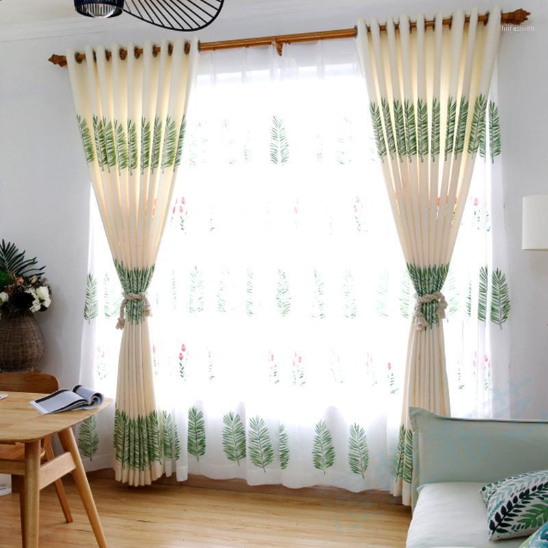 Pastoral Blackout Curtains for Living Room Bedroom Curtain with Tropical Leaves Flowers Embroidered Window Blinds Drape Cortina1, 1pc tulle
Pastoral Blackout Curtains for Living Room Bedroom Curtain with Tropical Leaves Flowers Embroidered Window Blinds Drape Cortina1, 1pc tulle