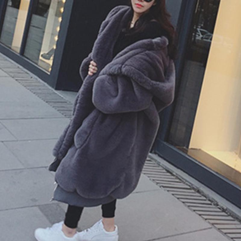 Winter Female Thick Warm Coat Long Hooded Artificial Fur Jacket Women's Casual Oversized Loose Baggy Fluffy Coats Outerwear, Black
Winter Female Thick Warm Coat Long Hooded Artificial Fur Jacket Women's Casual Oversized Loose Baggy Fluffy Coats Outerwear, Black