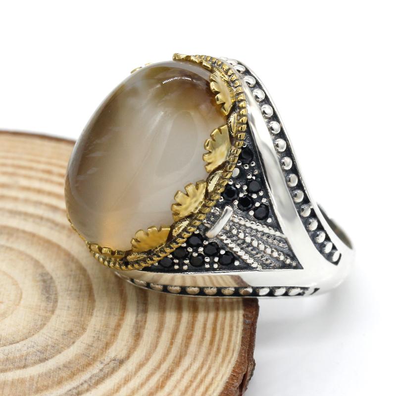 925 Sterling Silver Ring Men's Ocean Onyx Stone Ring Transparent CZ Men's High Jewelry
925 Sterling Silver Ring Men's Ocean Onyx Stone Ring Transparent CZ Men's High Jewelry