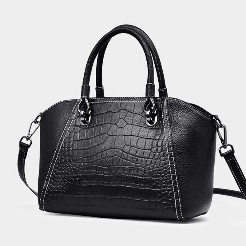 Real Cowhide Leather Bag Quality Women's bag Luxury Designer Women Leather Handbag Female, Black
Real Cowhide Leather Bag Quality Women's bag Luxury Designer Women Leather Handbag Female, Black