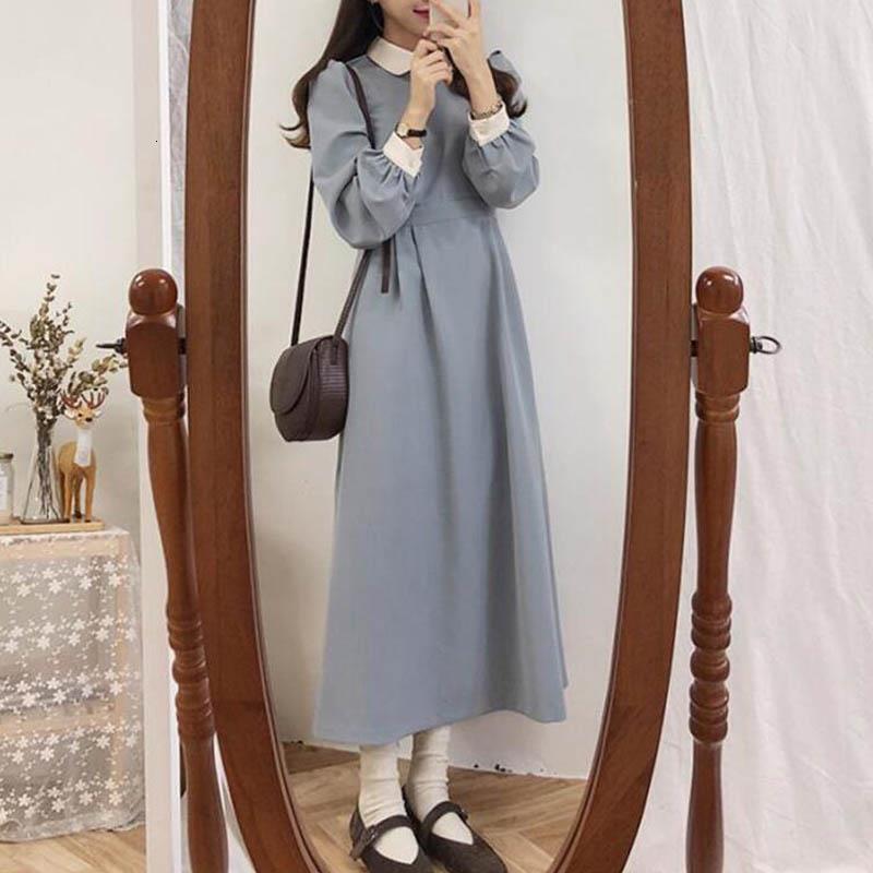 2021 autumn winter long women fashion dress solid color a line patchwork vintage peter pan colla knee-length dress, Black;gray
2021 autumn winter long women fashion dress solid color a line patchwork vintage peter pan colla knee-length dress, Black;gray